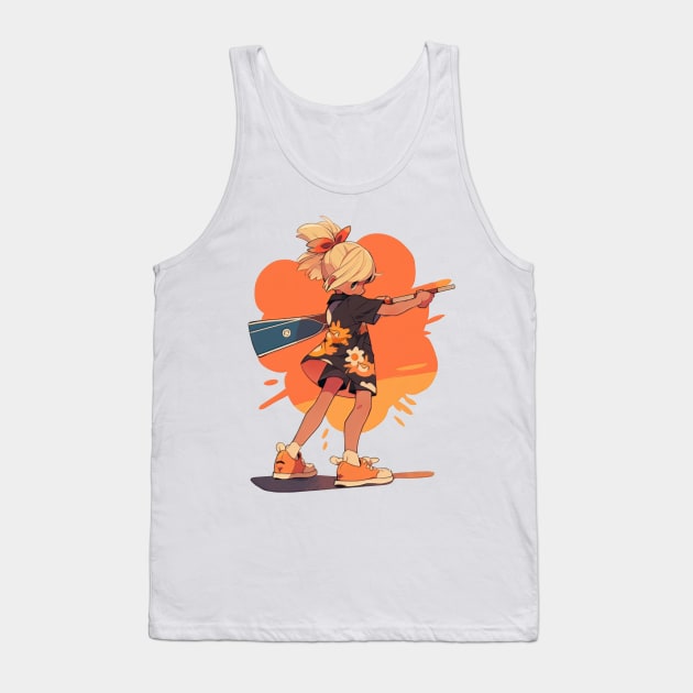 Cute Paddler Girl - Canoeing Tank Top by Tee-Magination